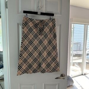 Burberry Linen Skirt Size US 10